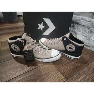 Converse CTAS High Street Mid Top Mens 8.5 Sneakers Papyrus/Black A14294C NEW